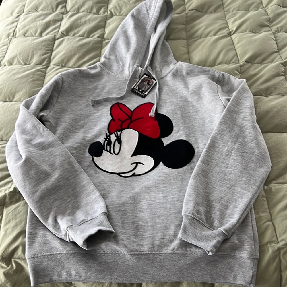 New Disney Kids Minnie Mouse Hooded Sweatshirt